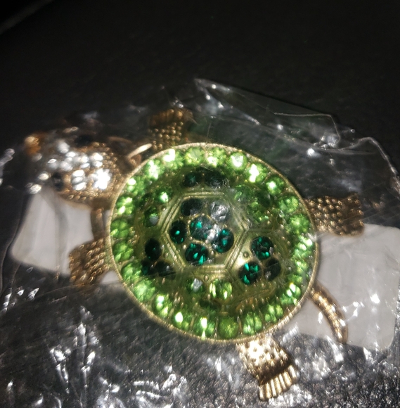 TURTLE  FAUX CRYSTAL/GEM KEYCHAIN NWOT. - Picture 3 of 3
